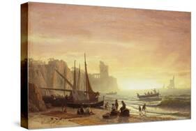 The Fishing Fleet-Albert Bierstadt-Stretched Canvas