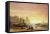 The Fishing Fleet-Albert Bierstadt-Framed Stretched Canvas