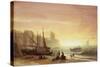 The Fishing Fleet-Albert Bierstadt-Stretched Canvas
