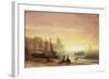 The Fishing Fleet-Albert Bierstadt-Framed Giclee Print