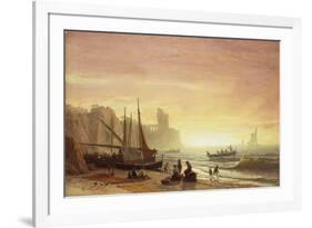 The Fishing Fleet-Albert Bierstadt-Framed Giclee Print