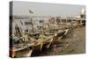 The Fishing Harbour on the Daman Ganga River, Daman, Gujarat, India, Asia-Tony Waltham-Stretched Canvas