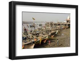 The Fishing Harbour on the Daman Ganga River, Daman, Gujarat, India, Asia-Tony Waltham-Framed Photographic Print