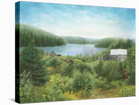The Fishing Lodge in Québec-Kevin Dodds-Stretched Canvas