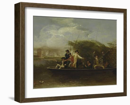 The Fishing Party - a Party of Gentlemen Fishing from a Punt, 1794-Benjamin West-Framed Giclee Print