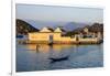 The Fishing Port, with a Small Buddhist Pagoda in Foreground, Phan Rang-Nathalie Cuvelier-Framed Premium Photographic Print