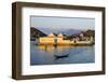 The Fishing Port, with a Small Buddhist Pagoda in Foreground, Phan Rang-Nathalie Cuvelier-Framed Photographic Print