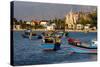 The Fishing Port with the Church in the Background, Phan Rang, Ninh Thuan Province-Nathalie Cuvelier-Stretched Canvas