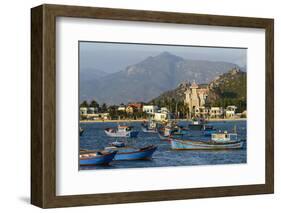 The Fishing Port with the Church in the Background, Phan Rang, Ninh Thuan Province-Nathalie Cuvelier-Framed Photographic Print