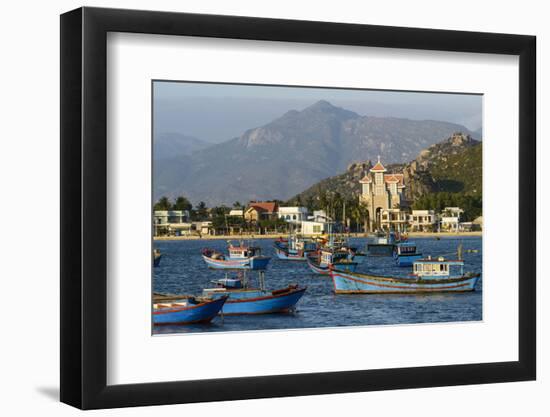 The Fishing Port with the Church in the Background, Phan Rang, Ninh Thuan Province-Nathalie Cuvelier-Framed Photographic Print