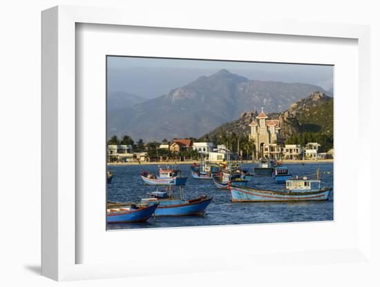 The Fishing Port with the Church in the Background, Phan Rang, Ninh Thuan Province-Nathalie Cuvelier-Framed Photographic Print