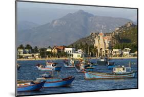 The Fishing Port with the Church in the Background, Phan Rang, Ninh Thuan Province-Nathalie Cuvelier-Mounted Photographic Print