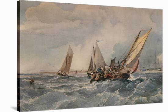 The Fishing Smack, 1835-George Hyde Chambers-Stretched Canvas