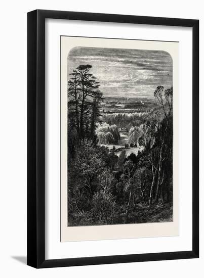 The Fishing Temple, Virginia Water, from the Belvidere, Windsor, UK, 19th Century-null-Framed Giclee Print