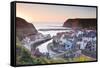 The Fishing Village of Staithes in the North York Moors-Julian Elliott-Framed Stretched Canvas