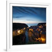 The Fishing Village of Staithes on the Yorkshire Coast, Just before Dawn-John Potter-Framed Photographic Print