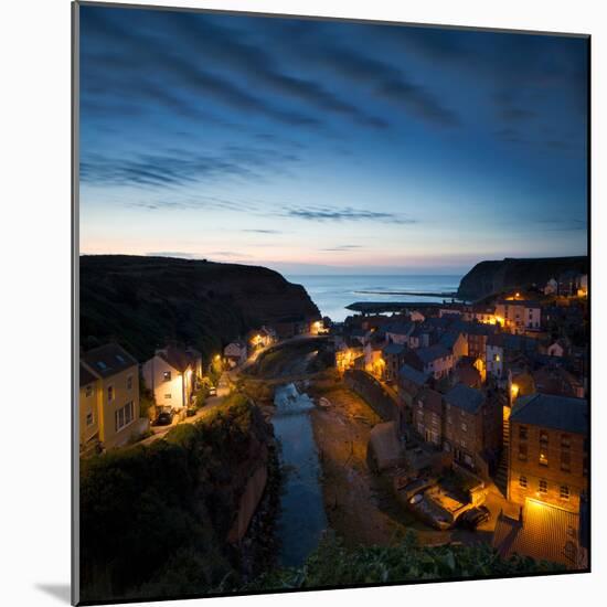 The Fishing Village of Staithes on the Yorkshire Coast, Just before Dawn-John Potter-Mounted Photographic Print