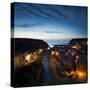 The Fishing Village of Staithes on the Yorkshire Coast, Just before Dawn-John Potter-Stretched Canvas