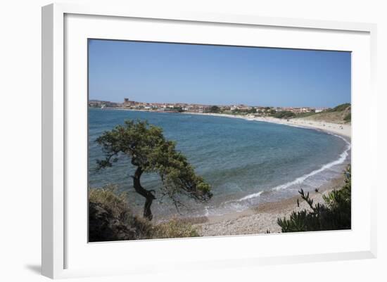 The Fishing Village, Resort and Beach of Isola Rossa, Sardinia, Italy, Mediterranean-Ethel Davies-Framed Photographic Print