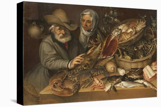 The Fishmarket-Bartolomeo Passarotti-Stretched Canvas