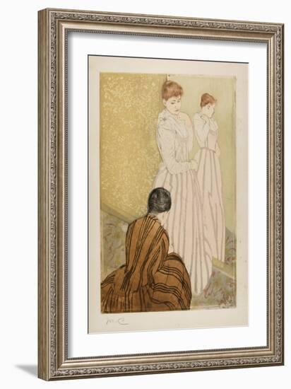 The Fitting, 1890-91-Mary Stevenson Cassatt-Framed Giclee Print
