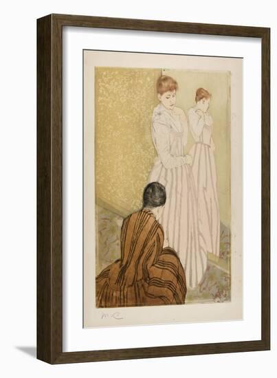 The Fitting, 1890-91-Mary Stevenson Cassatt-Framed Giclee Print