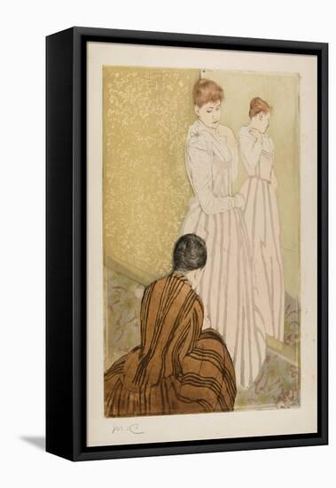 The Fitting, 1890-91-Mary Stevenson Cassatt-Framed Stretched Canvas