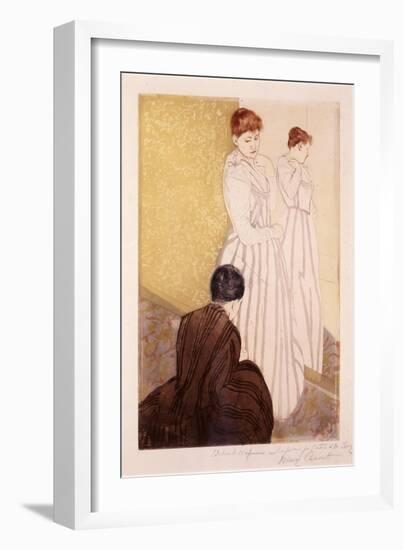 The Fitting-Mary Stevenson Cassatt-Framed Giclee Print