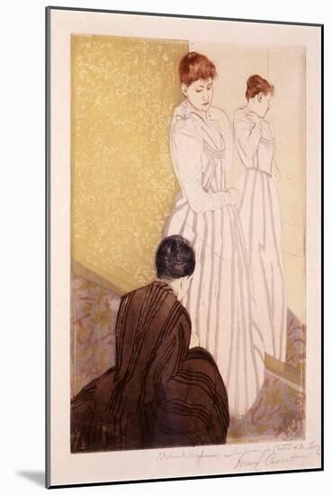 The Fitting-Mary Stevenson Cassatt-Mounted Giclee Print