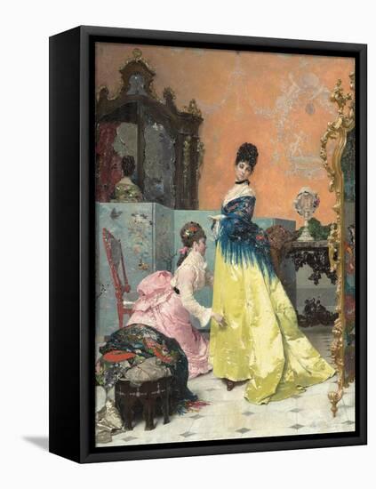 The Fitting-Alfred Emile Stevens-Framed Stretched Canvas