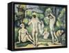 The Five Bathers, ca. 1880-82-Paul Cézanne-Framed Stretched Canvas