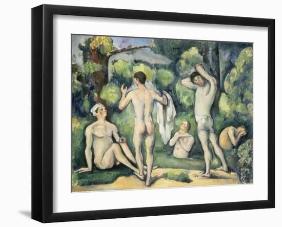 The Five Bathers, ca. 1880-82-Paul Cézanne-Framed Giclee Print