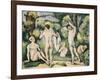 The Five Bathers, circa 1880-82-Paul Cézanne-Framed Giclee Print