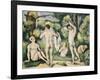 The Five Bathers, circa 1880-82-Paul Cézanne-Framed Giclee Print