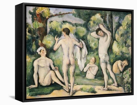 The Five Bathers, circa 1880-82-Paul Cézanne-Framed Stretched Canvas