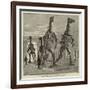 The Five Fossil Iguanodons in the Bernissart Gallery of the Natural History Museum at Brussels-null-Framed Giclee Print