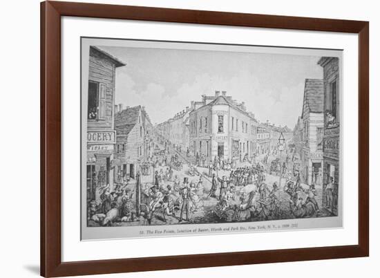The Five Points, Junction of Baxter, Worth and Park Streets, New York, C.1829-George Catlin-Framed Giclee Print