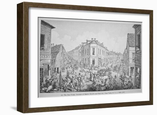 The Five Points, Junction of Baxter, Worth and Park Streets, New York, C.1829-George Catlin-Framed Giclee Print