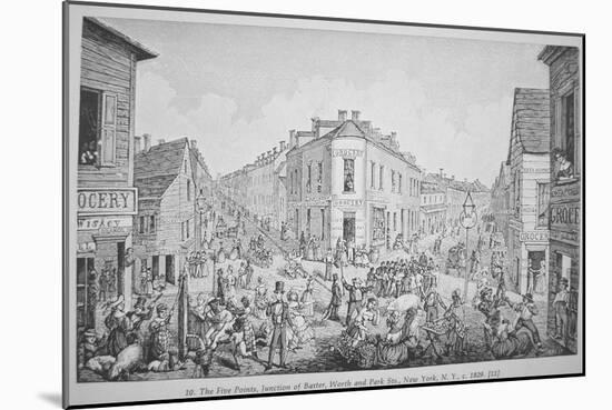 The Five Points, Junction of Baxter, Worth and Park Streets, New York, C.1829-George Catlin-Mounted Giclee Print