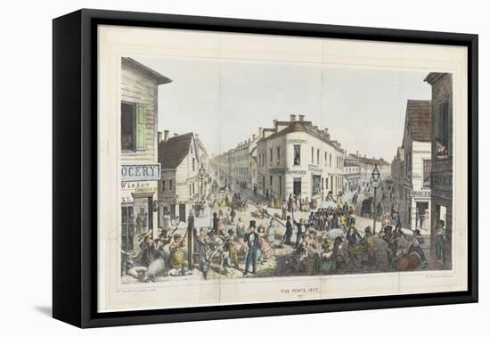 The Five Points, Junction of Baxter, Worth and Park Streets, New York-George Catlin-Framed Stretched Canvas