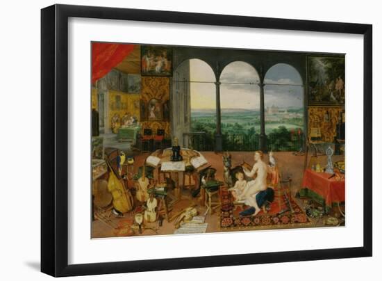 The Five Senses: Hearing-Jan Brueghel the Elder-Framed Giclee Print