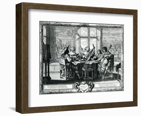 The Five Senses - Hearing-Abraham Bosse-Framed Giclee Print