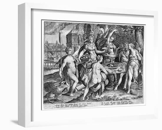 The Five Senses, Late 16th Century-Adriaen Collaert-Framed Giclee Print