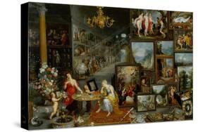 The Five Senses: Sight and Smell-Jan Brueghel the Elder-Stretched Canvas