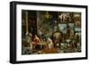 The Five Senses: Sight and Smell-Jan Brueghel the Elder-Framed Giclee Print