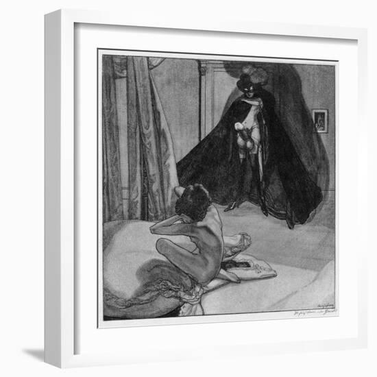 The Five Senses-Sight, Plate 19 from 'The Boudoir of Mme Cc', 1912-Franz Von Bayros-Framed Giclee Print