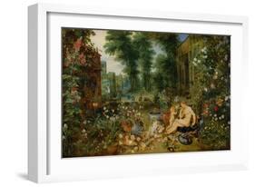 The Five Senses: Smell-Jan Brueghel the Elder-Framed Giclee Print