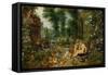 The Five Senses: Smell-Jan Brueghel the Elder-Framed Stretched Canvas