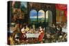 The Five Senses: Taste, Hearing and Touch-Jan Brueghel the Elder-Stretched Canvas