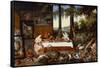 The Five Senses, Taste-Jan the Younger Brueghel-Framed Stretched Canvas